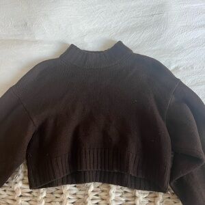 Wilfred Cropped Brown Sweater